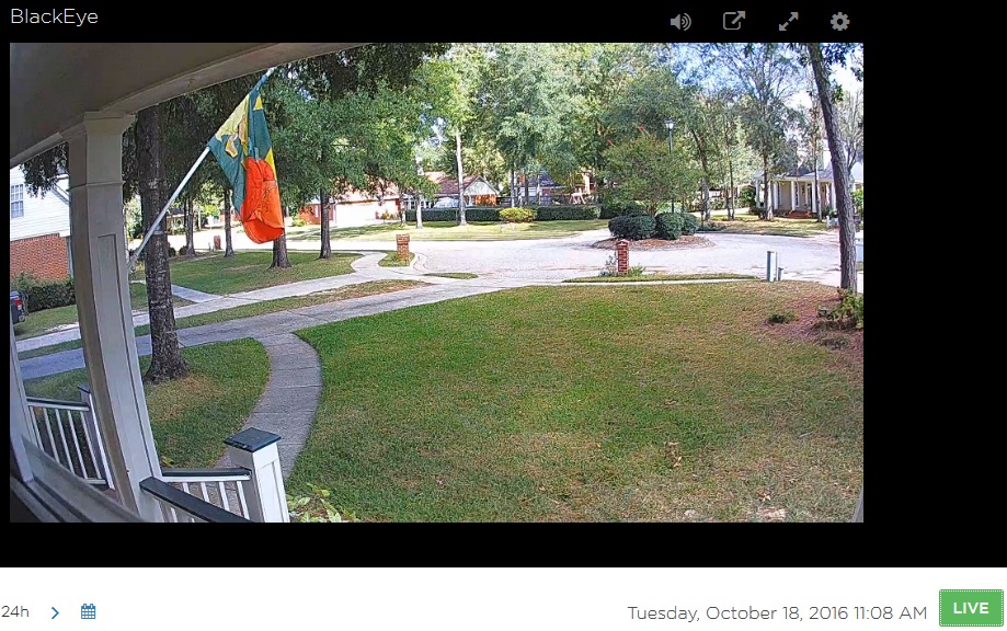 IPM2-841B inside near the dome camera outside.