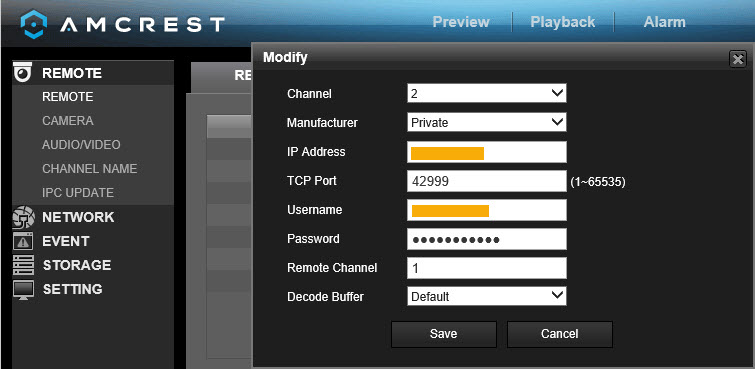NV2108 screenshot
