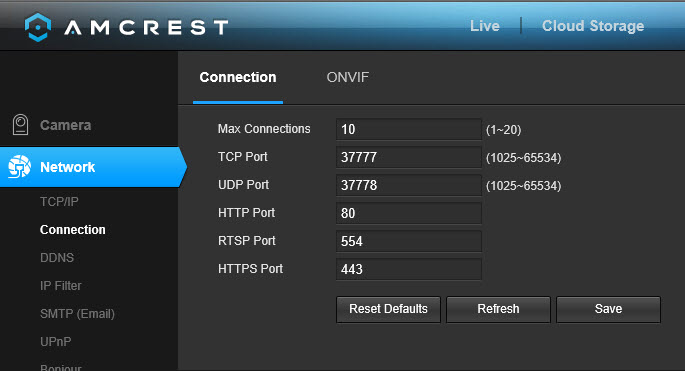 IP3M-956E Port settings